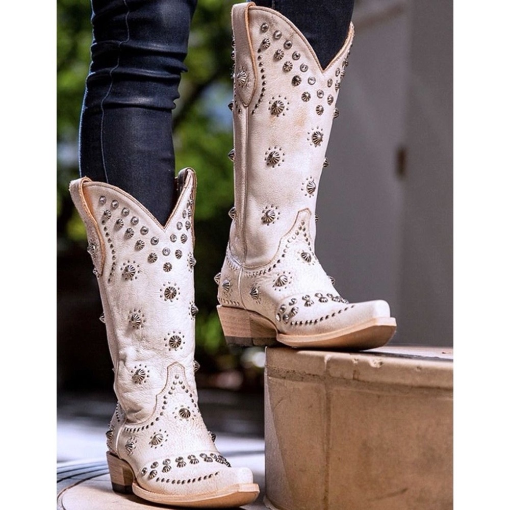 Old Gringo Kellie 13” Crackled Taupe Leather Boots